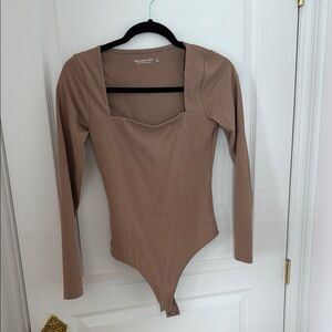 Long Sleeve Tan Bodysuit